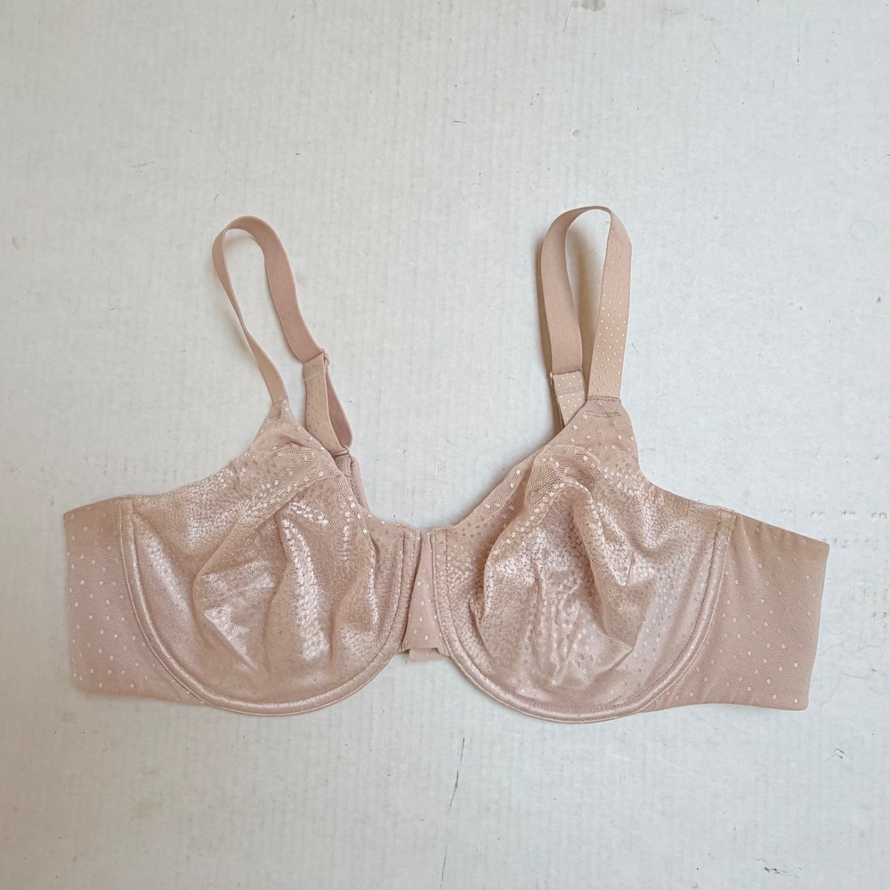 Wacoal Lace Underwire Bra 44 C 855303 Nude Beige Convertible J-Hook